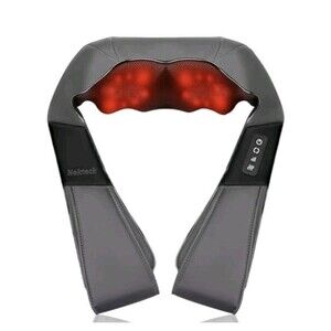 Nekteck Shiatsu Neck Massager with Heat for Pain Relief, Gray